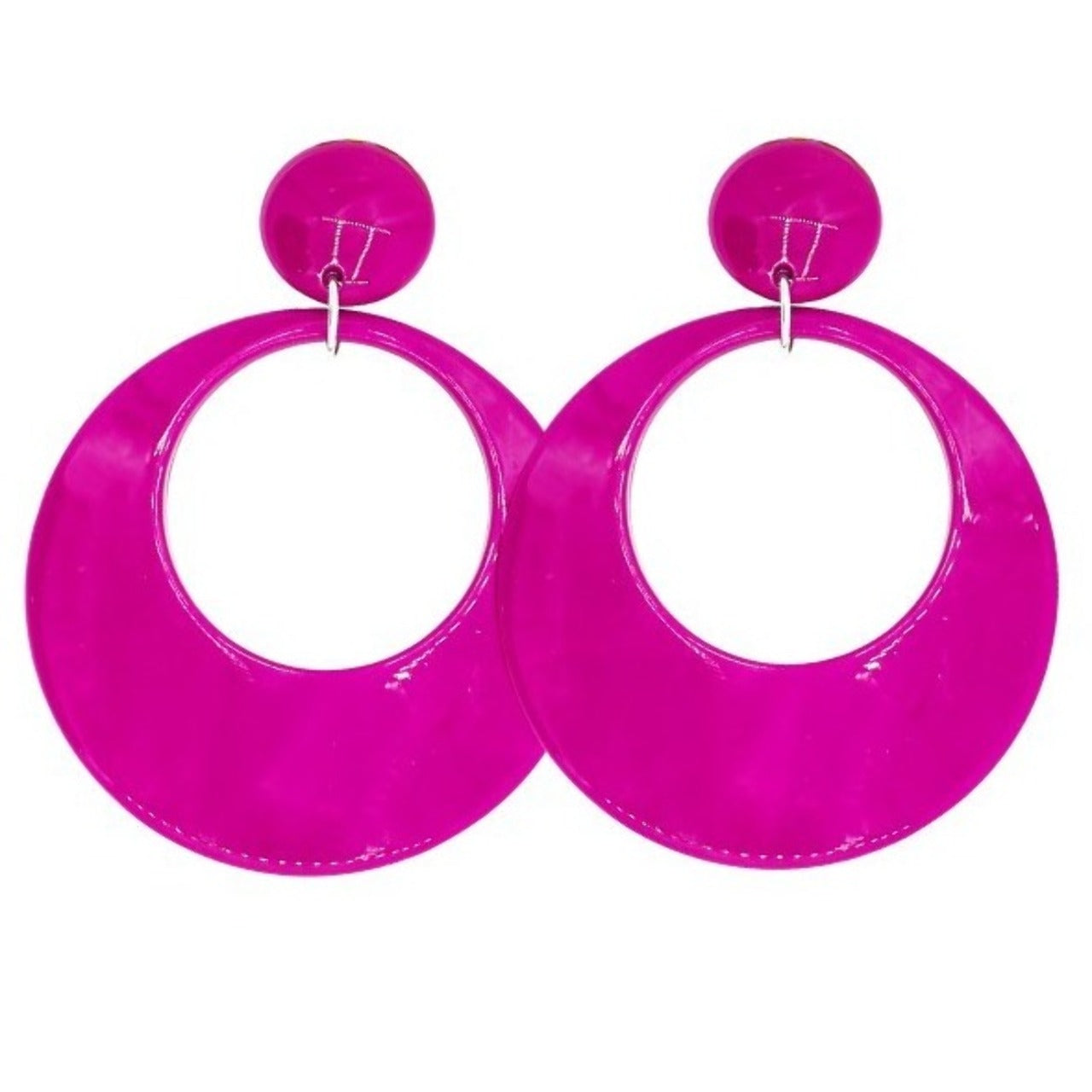 Orecchini Flamenco Cerchi Fucsia