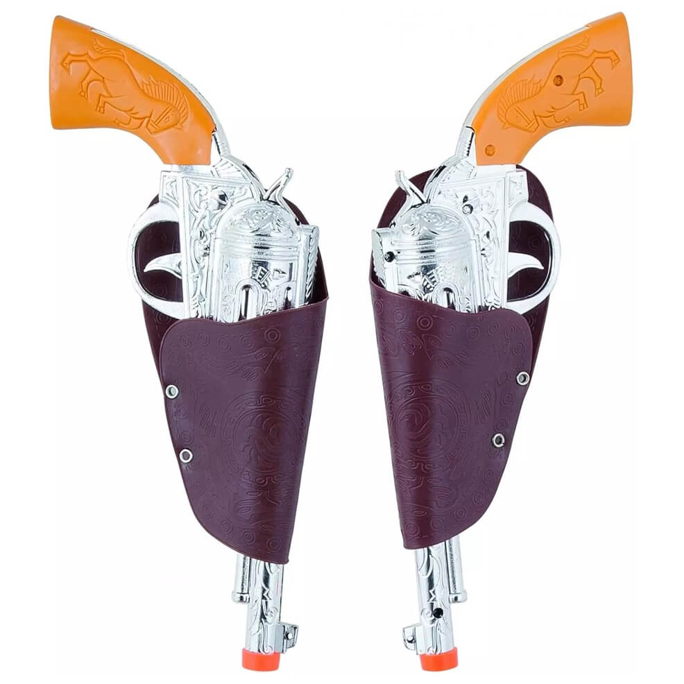 Pistole dello sceriffo cowboy con fondina