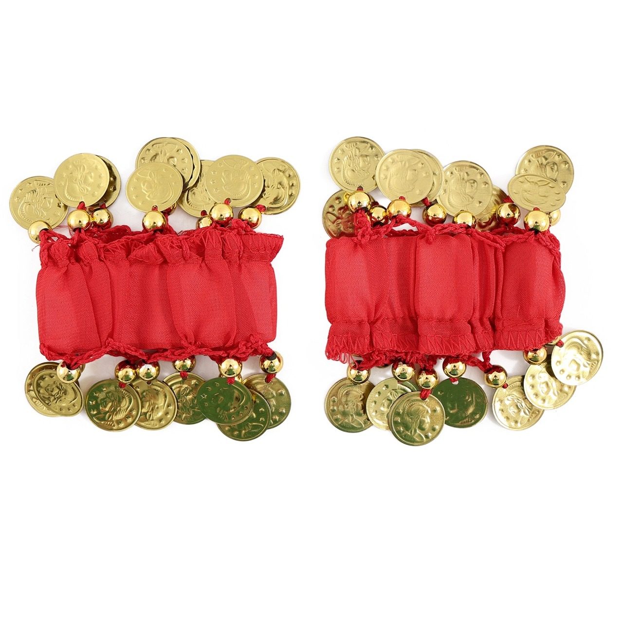 Braccialetti da Zingara Rossi con Monete