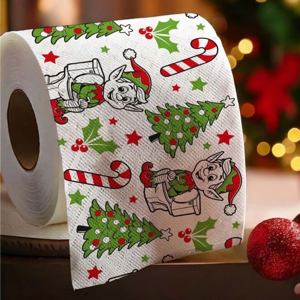Rotolo di carta igienica Elfi di Natale