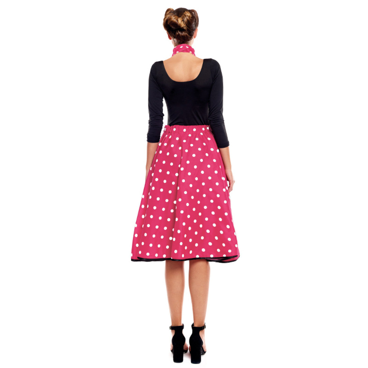Set fucsia anni '50 a pois