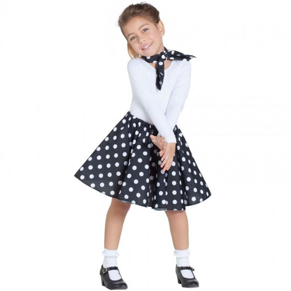 Set anni '50 Nero per bambina