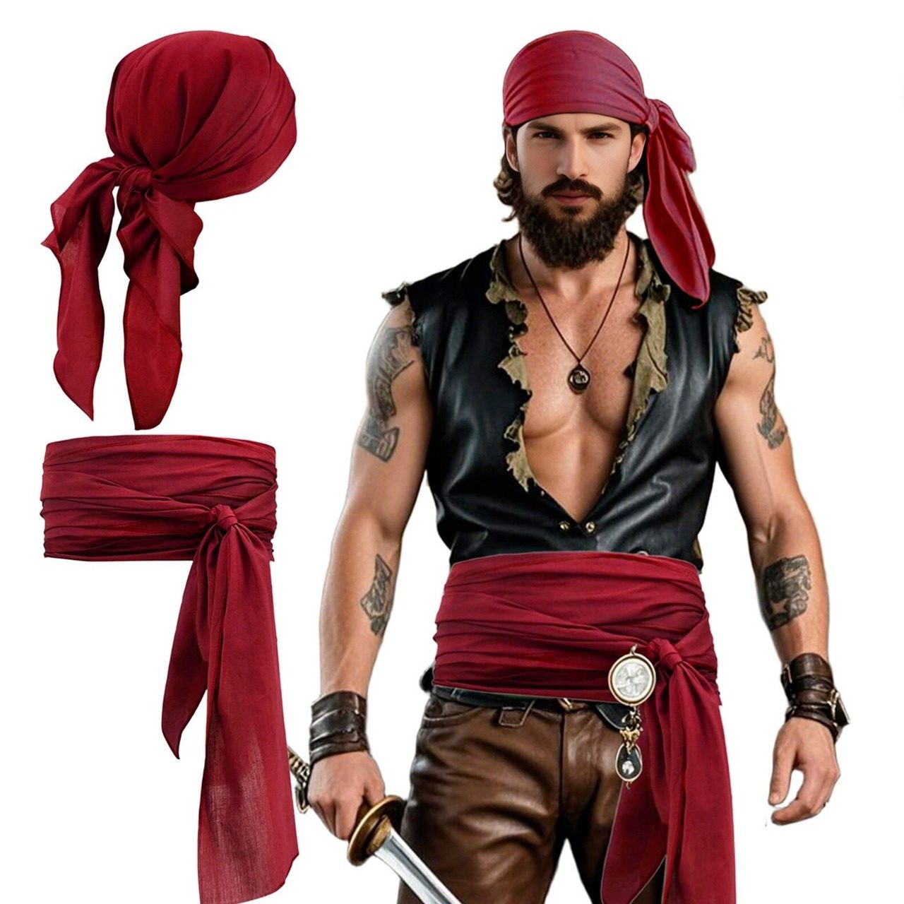 Set da Pirata Corsaro Rosso