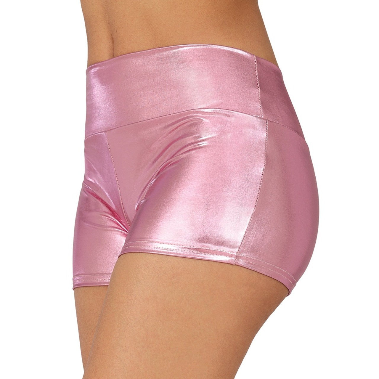 Pantaloncini rosa metallizzati