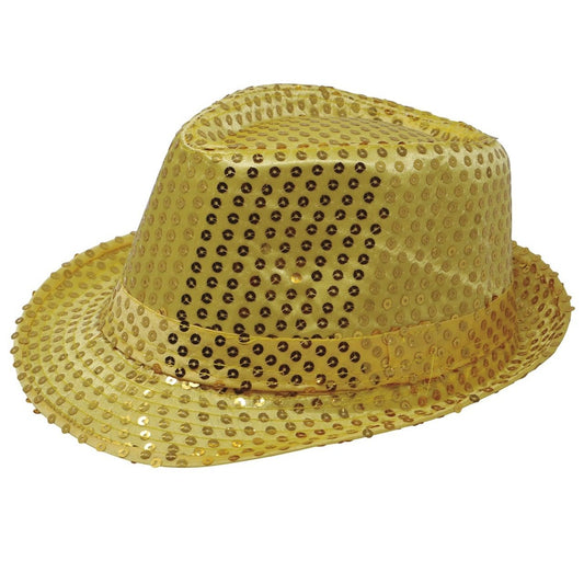Cappello da Gangster Dorati con paillettes