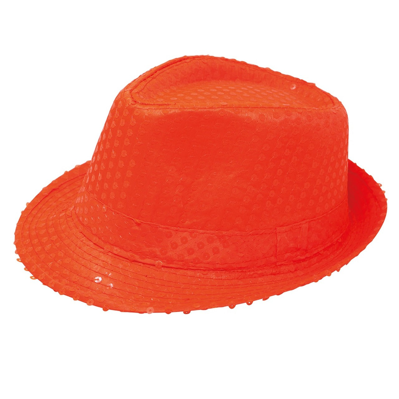 Cappello da Gangster Eco con paillettes arancioni
