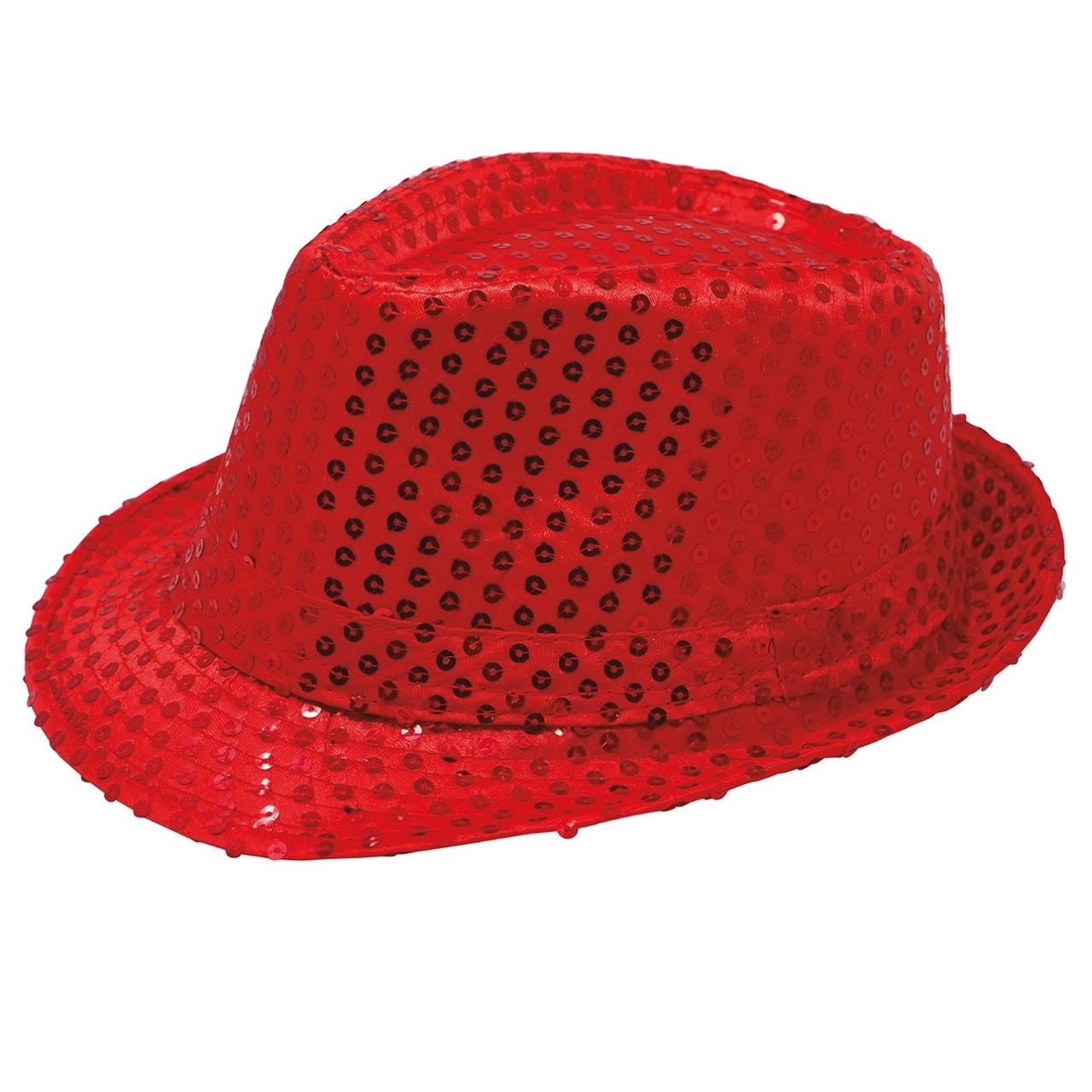 Cappello da Gangster Rosso con paillettes