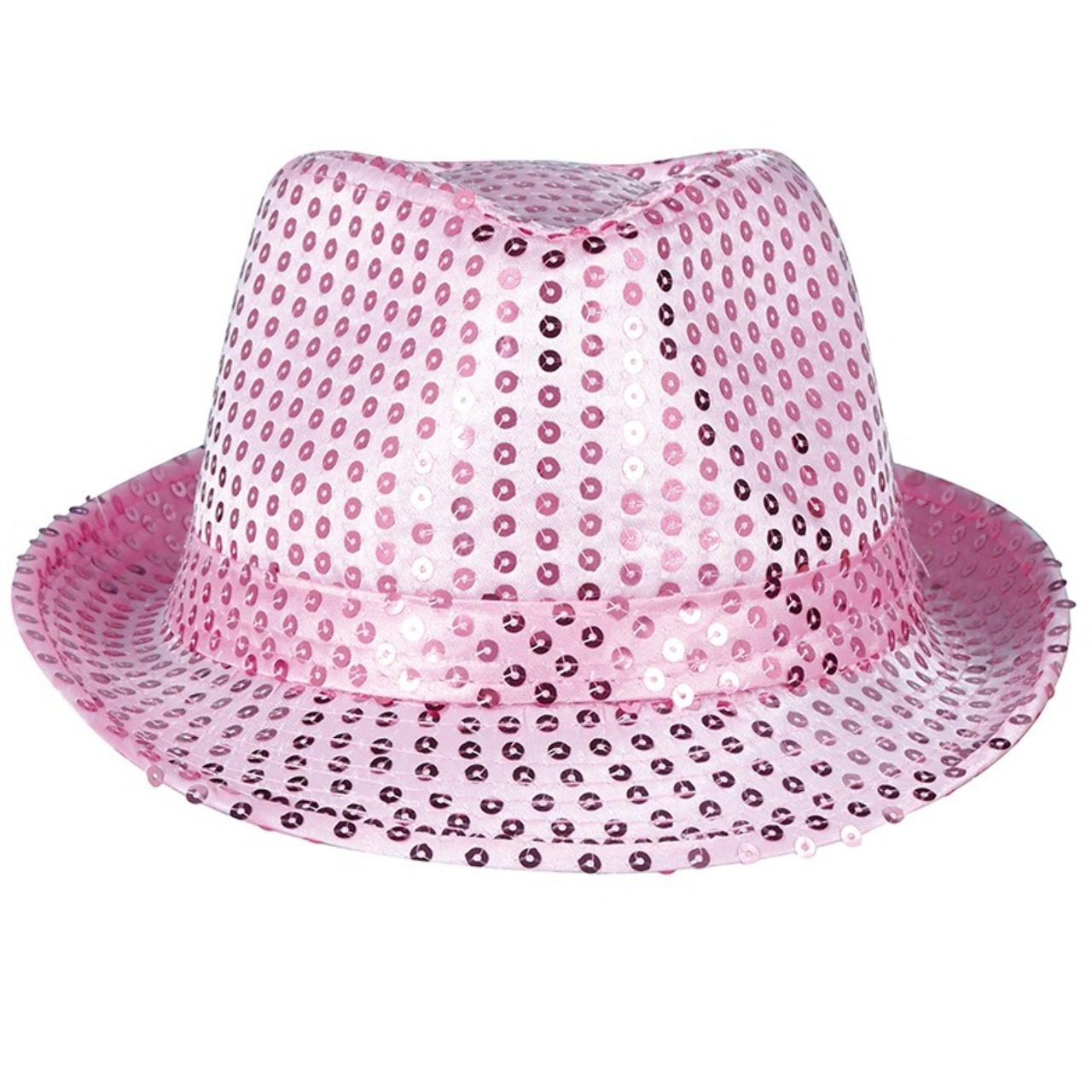 Cappello da Gangster Rosa con Paillettes Eco