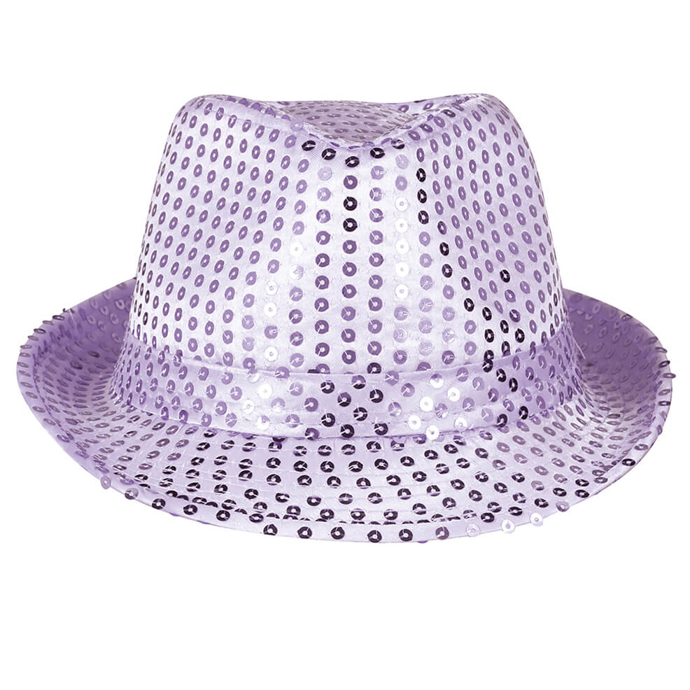 Cappello da Gangster Rosa con Paillettes Eco