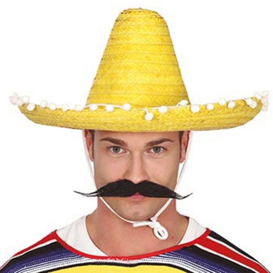 Cappello Messicano Giallo con Nappe