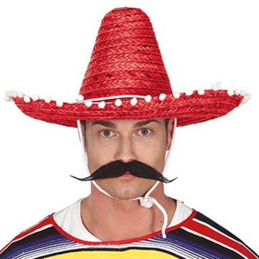 Cappello Messicano Rosso con Nappe