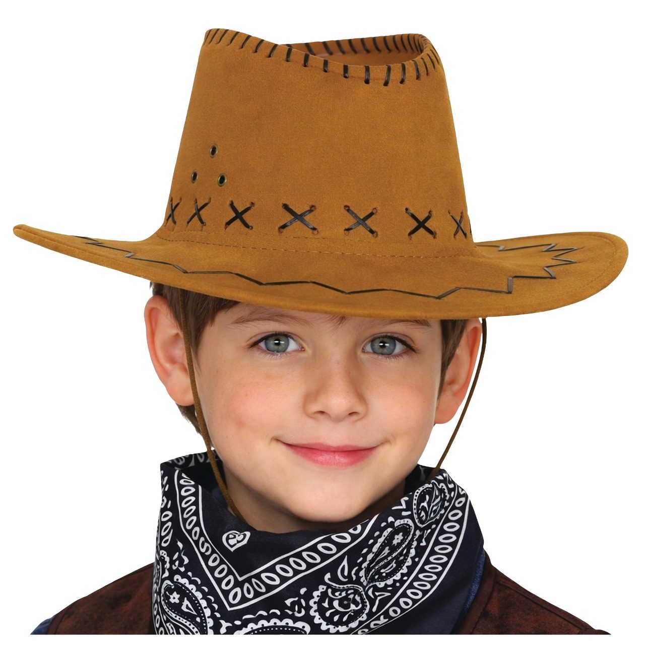 Cappello da cowboy marrone chiaro per bambini