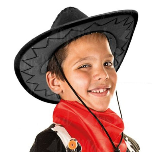 Cappello da cowboy nero per bambini