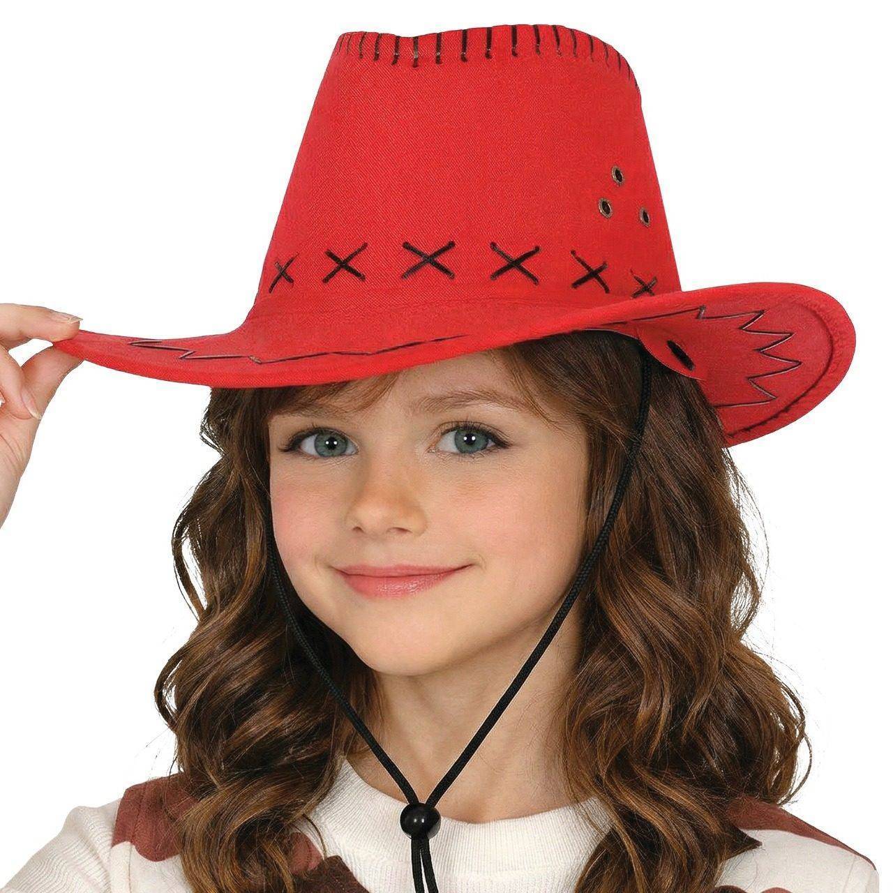 Cappello da cowboy rosso per bambino