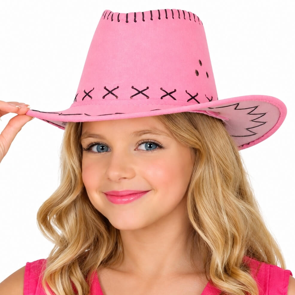 Cappello da cowboy rosa per bambini