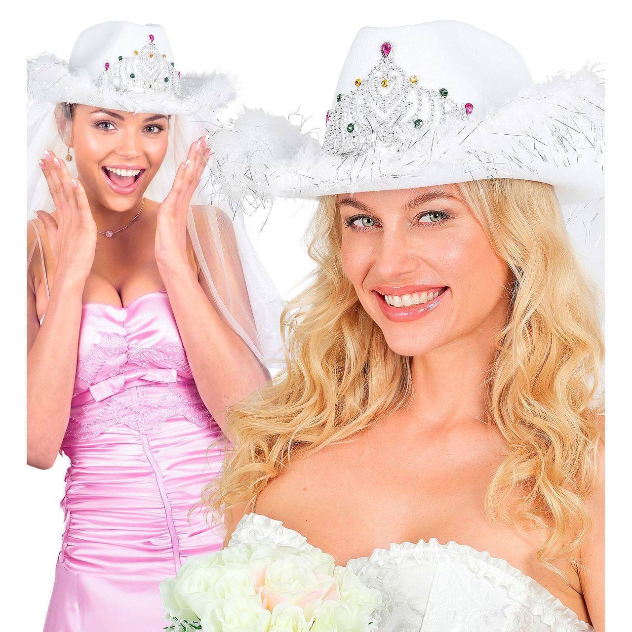 Cappello da cowboy con velo