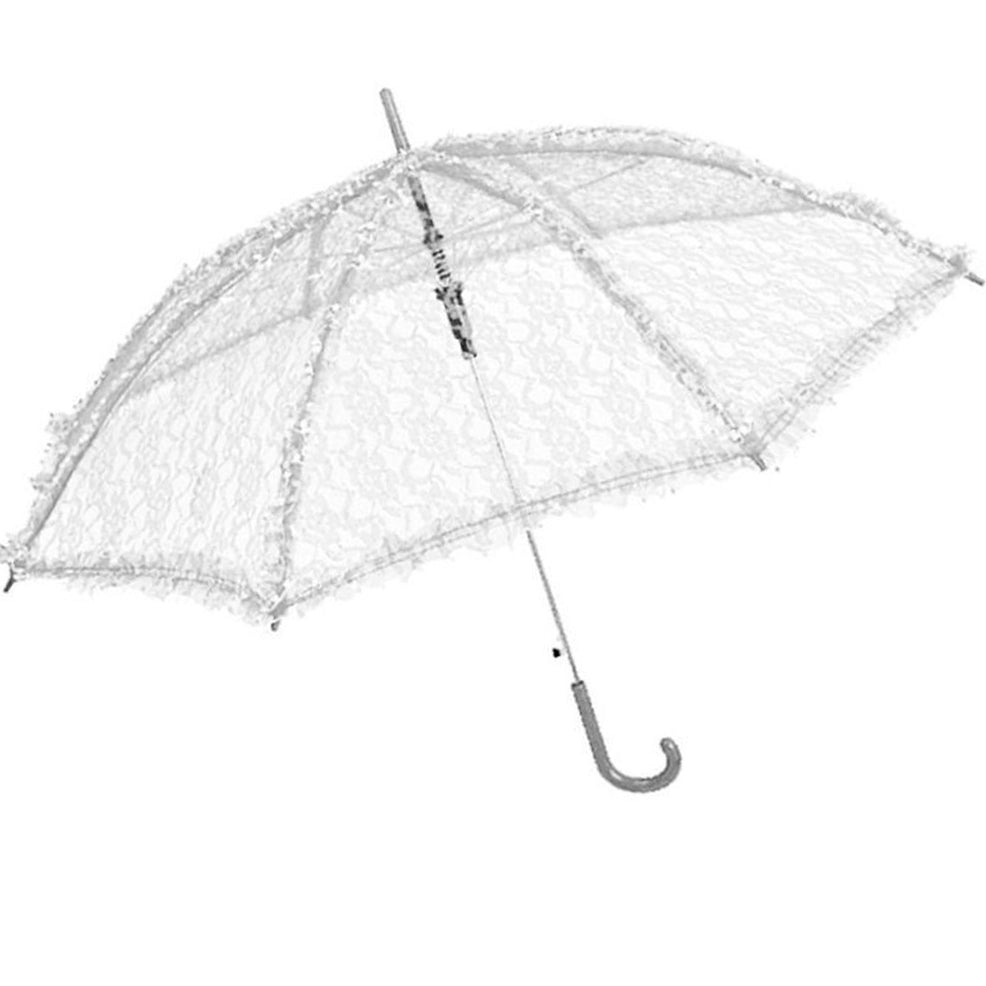 Ombrello in pizzo bianco