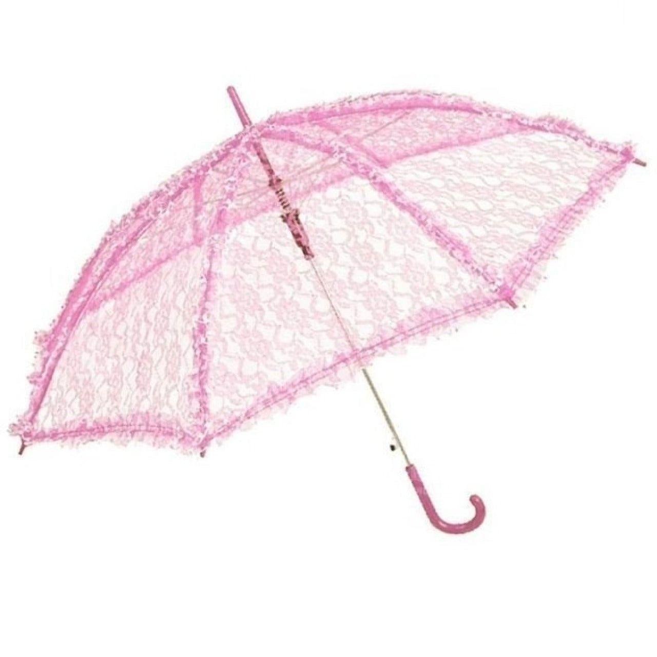 Ombrello in pizzo rosa