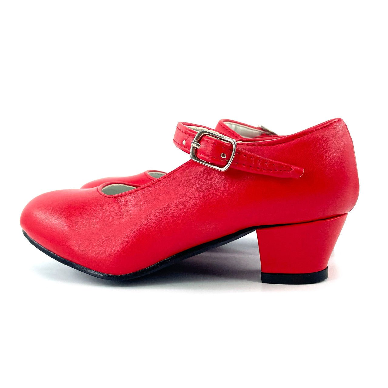 Scarpe da flamenco rosse semplici per bambina
