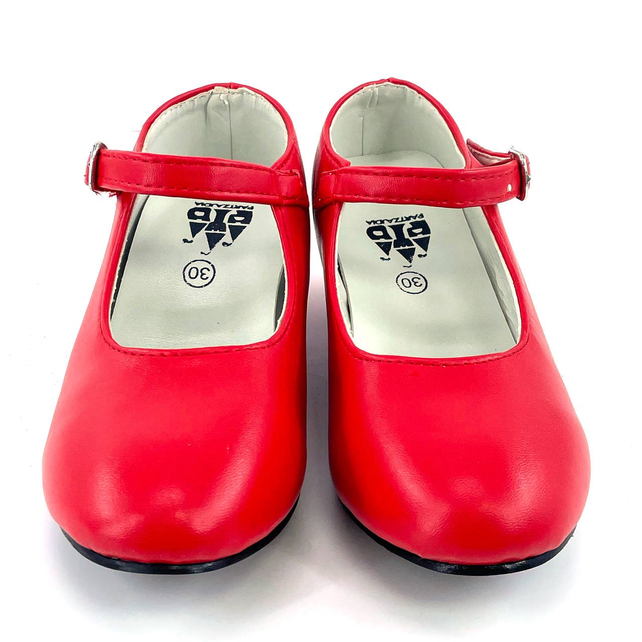 Scarpe da flamenco rosse semplici per bambina