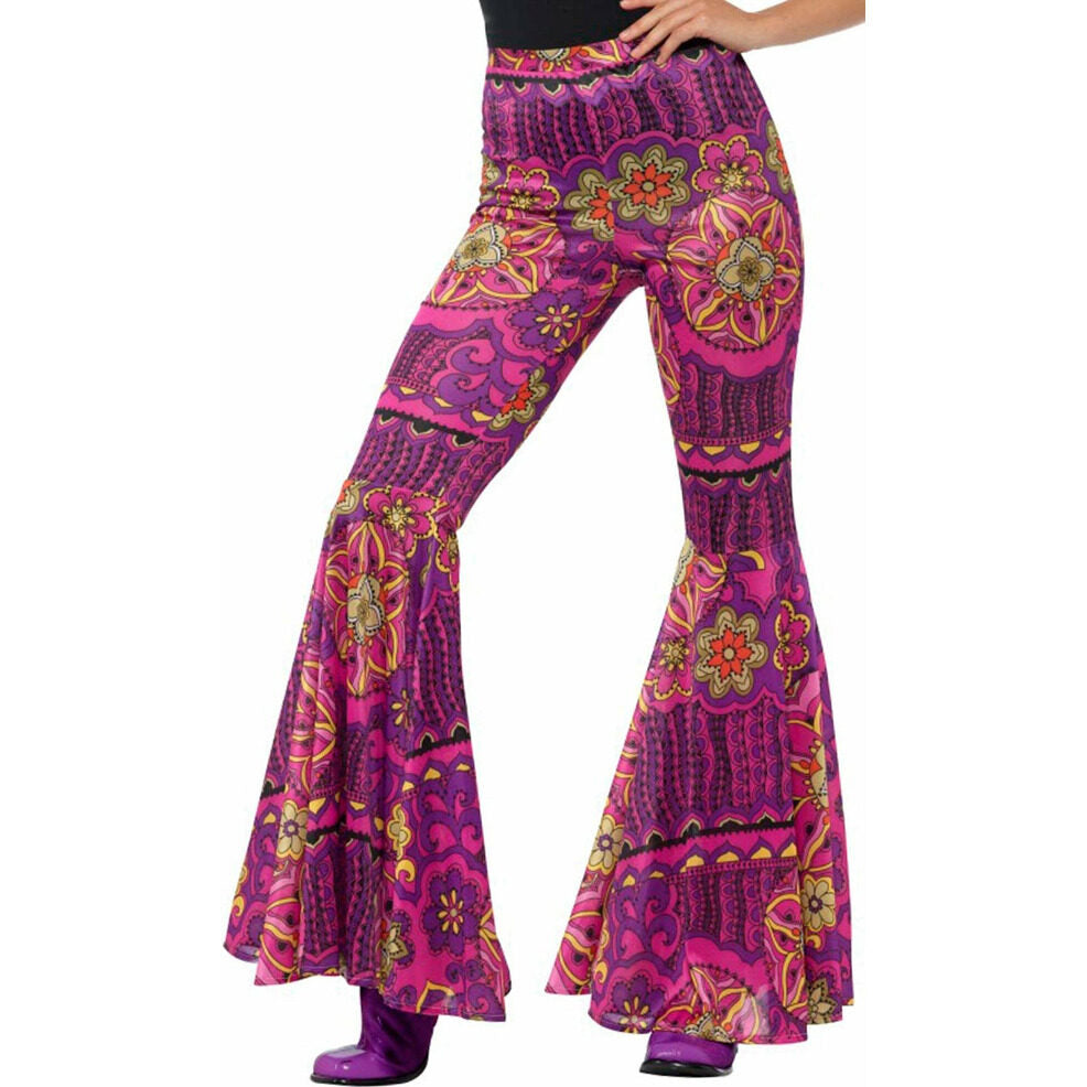 Pantalón Acampanado Psicodelia mujer | Don Disfraz