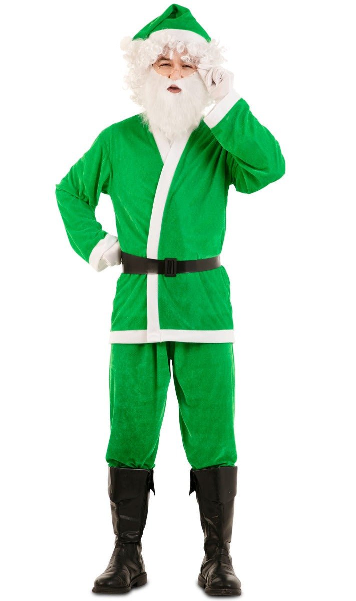 Disfraz de Papá Noel Verde Eco para adulto I Don Disfraz