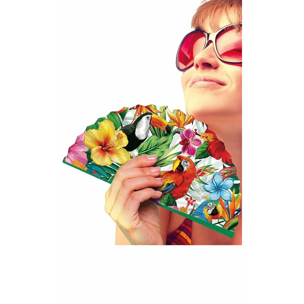 Abanico Hawai Hibiscos | Don Disfraz