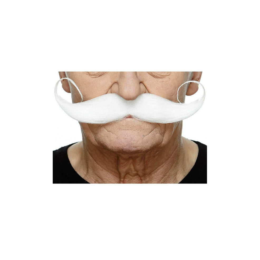 Bigote Blanco Profesional 073-LG | Don Disfraz