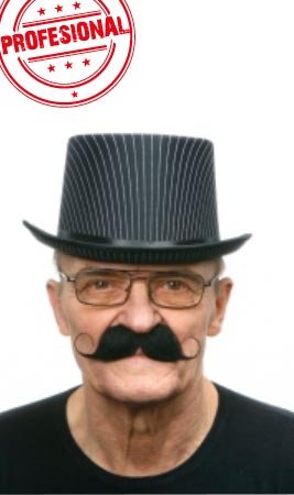 Baffi Neri Professionali 037-LH