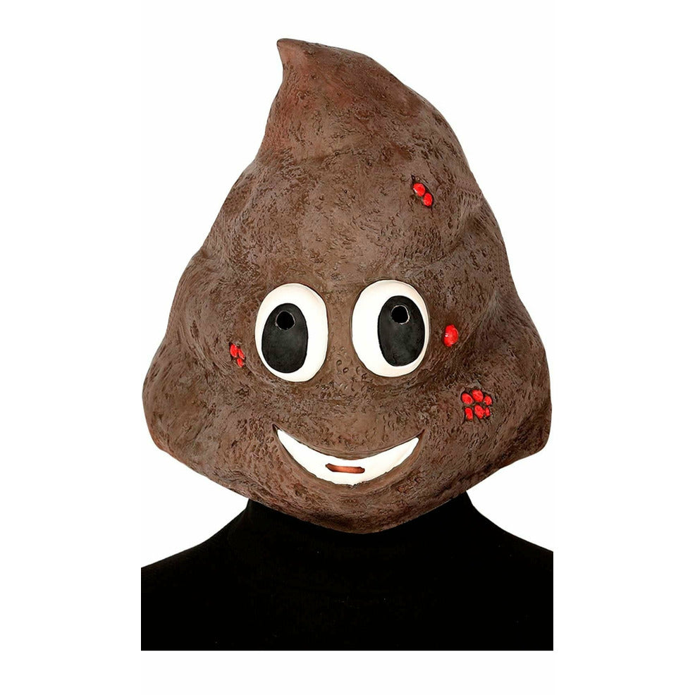Máscara de látex de Emoticono Caca | Don Disfraz