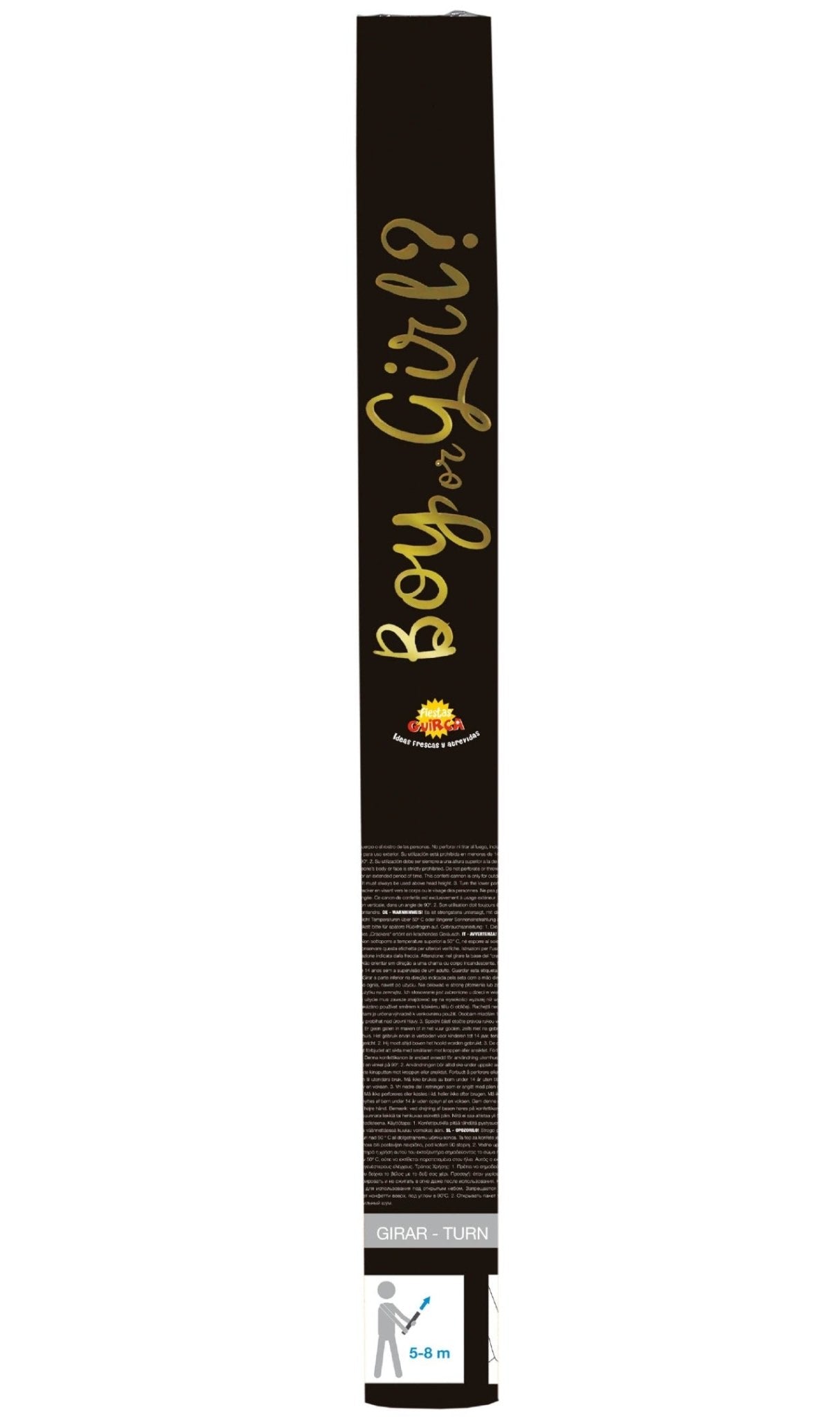 Cannone di coriandoli Gender Reveal Blu40 cm