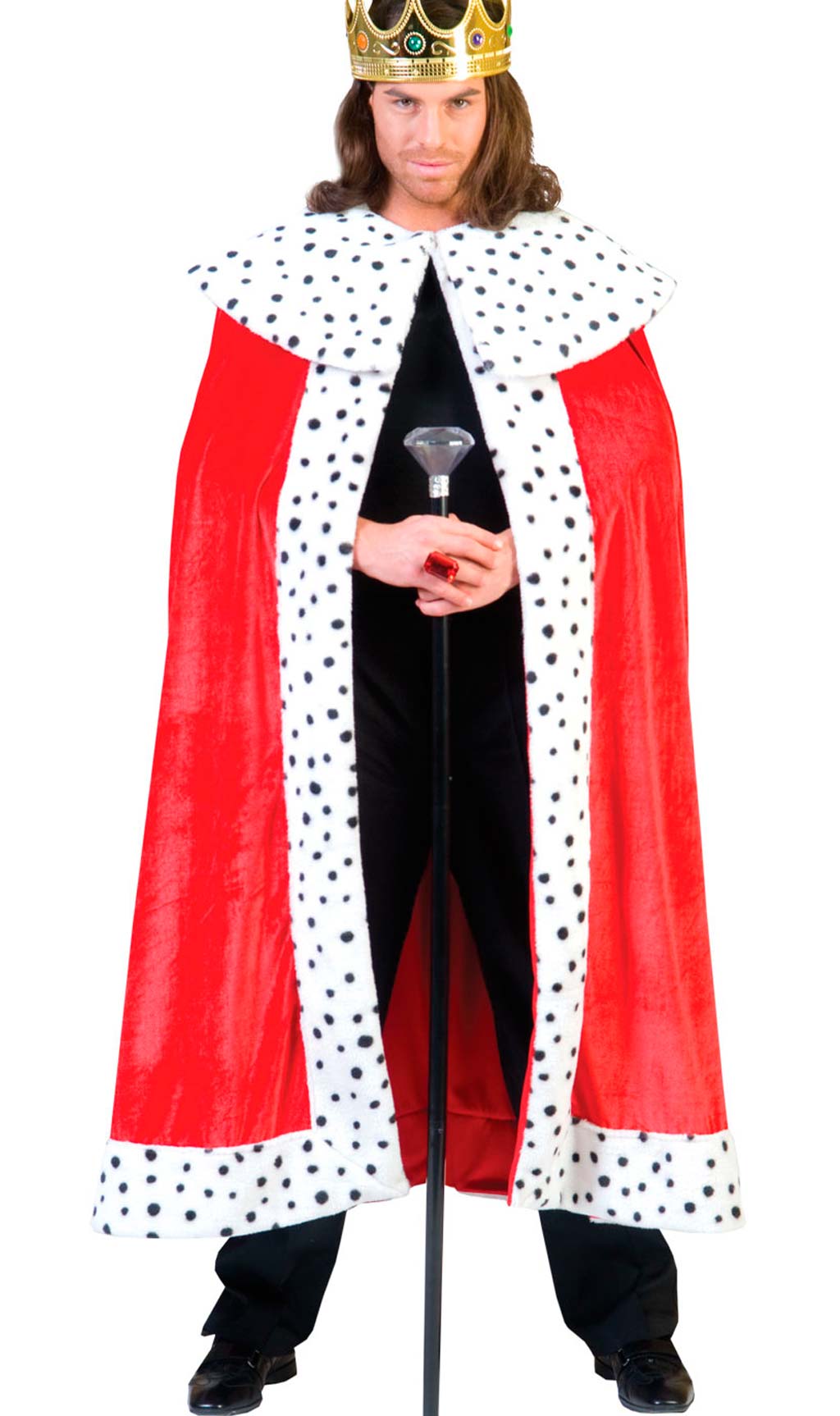 Halloween adulto re mantello rosso Costume bambini re principe