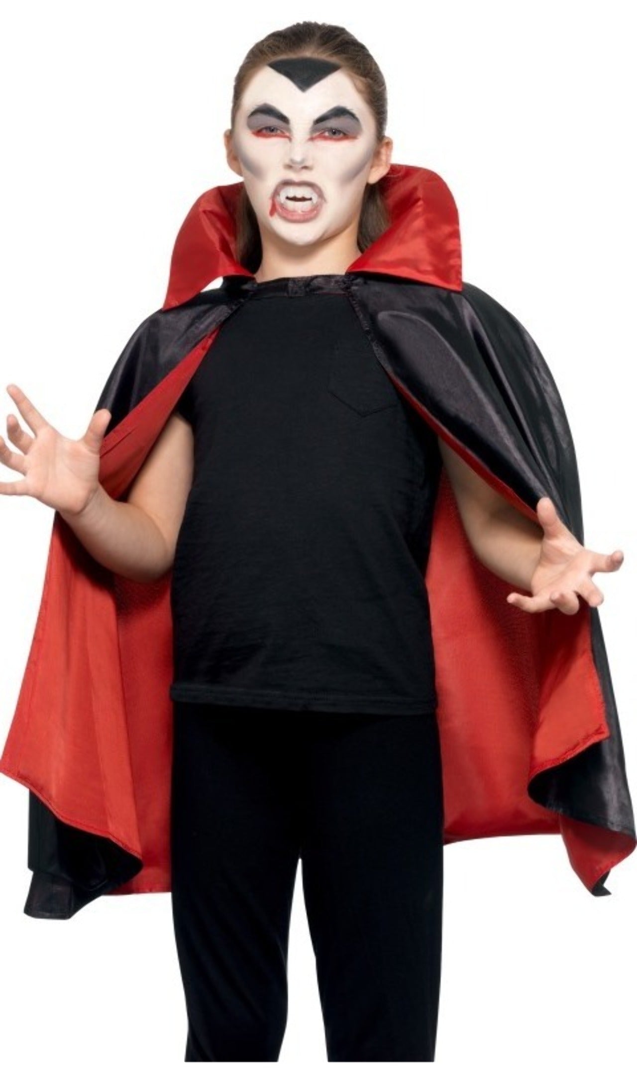 Mantello Rosso e Nero Reversibile bambino