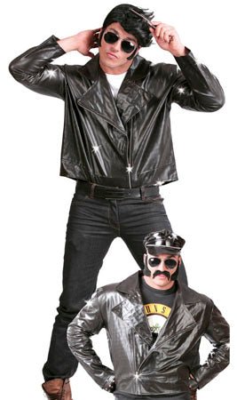 Cazadora Simil Cuero Negra I Don Disfraz