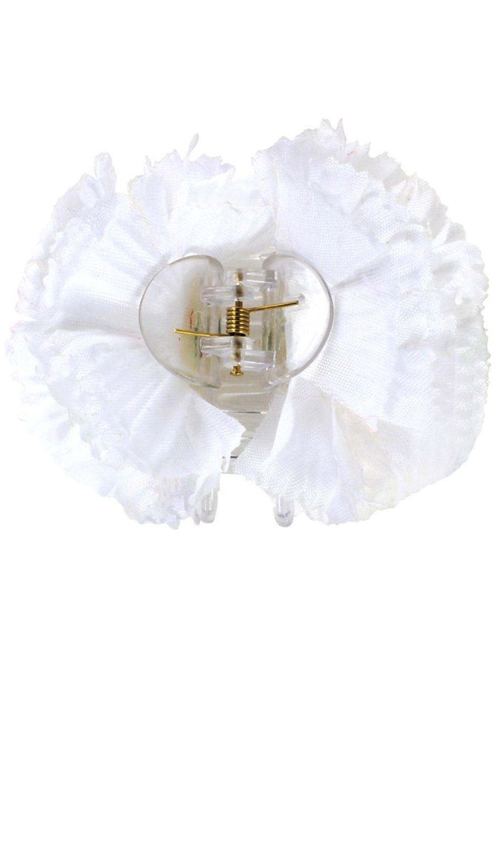 Garofano bianco con fermaglio per capelli