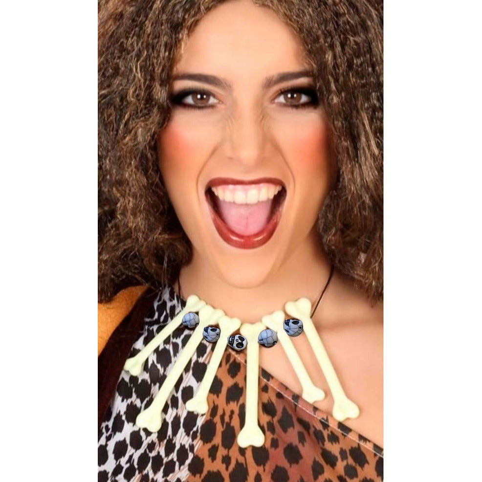 Collar de Cavernícola Huesos | Don Disfraz