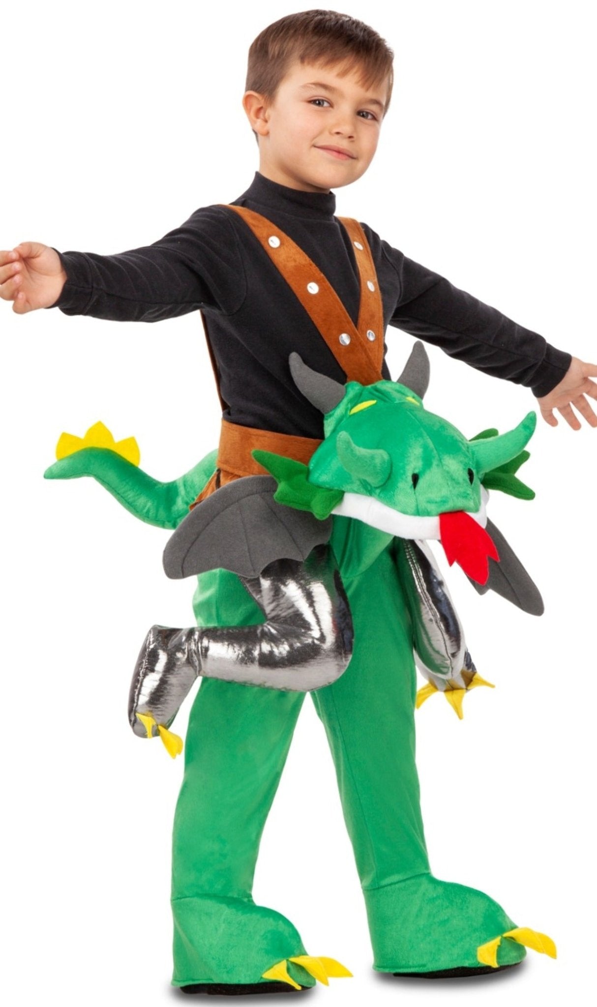 Costume a Cavallo da Drago Verde per bambino