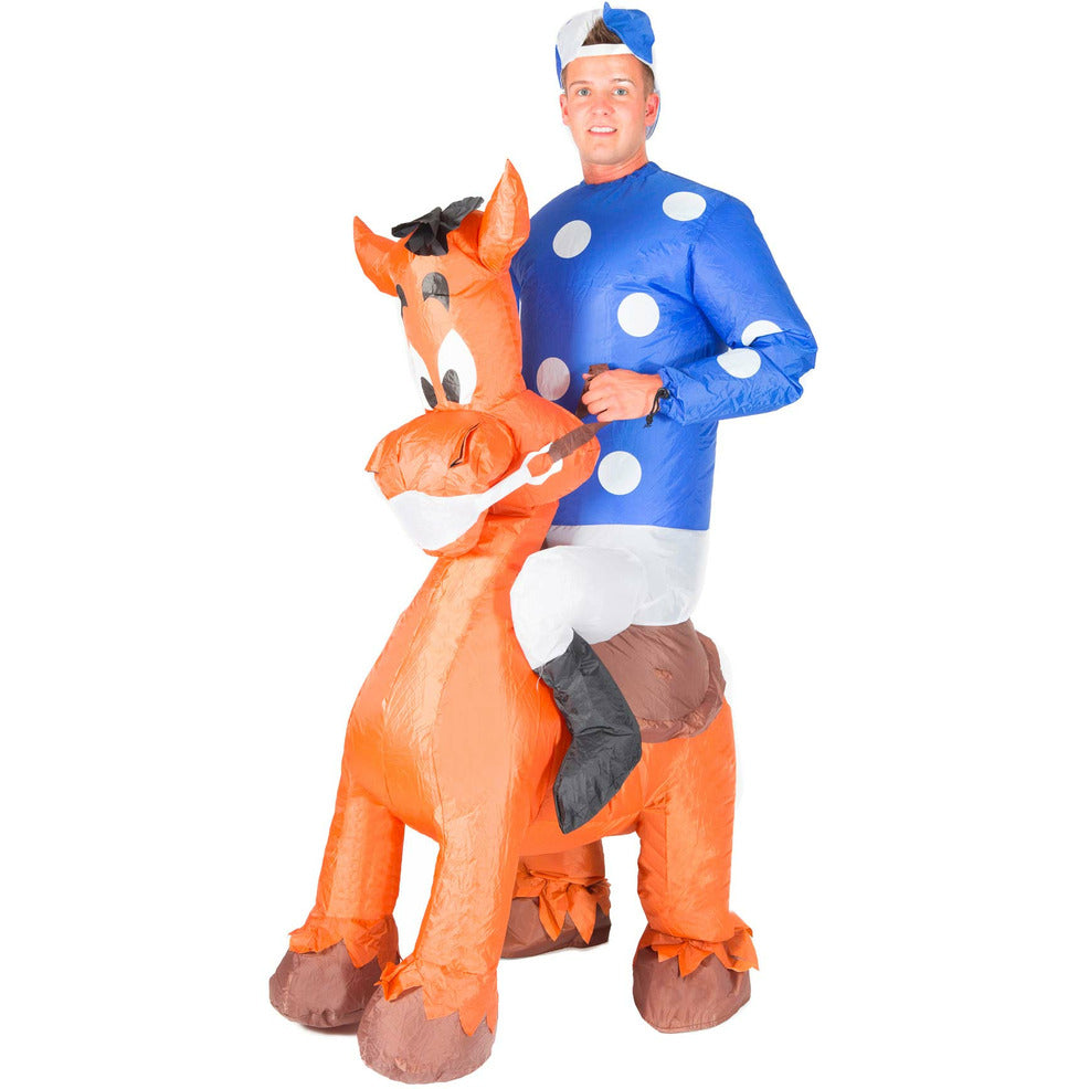 Disfraz de Jockey a Caballo Hinchable para adulto | Don Disfraz