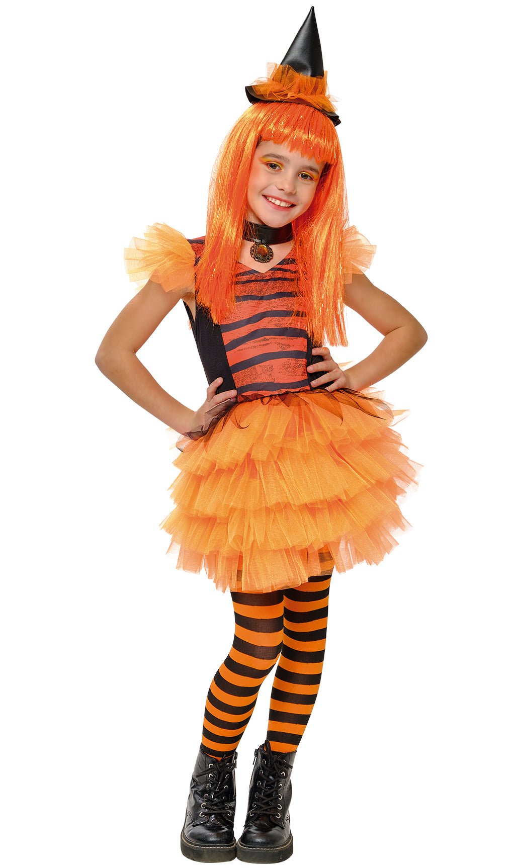 Costume Strega Halloween Bambina con Colletto Alto e Collana Rubie's Costume Strega Halloween Bambina con Colletto Alto e Collana Rubie's