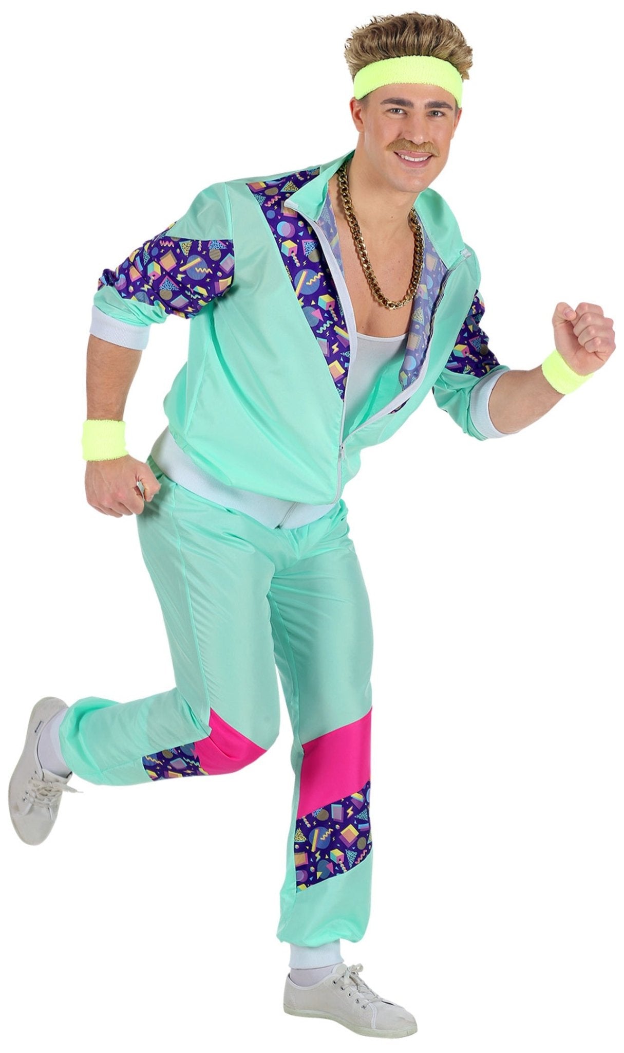 Disfraz de Chándal de Años 80 Turquesa para adulto I Don Disfraz