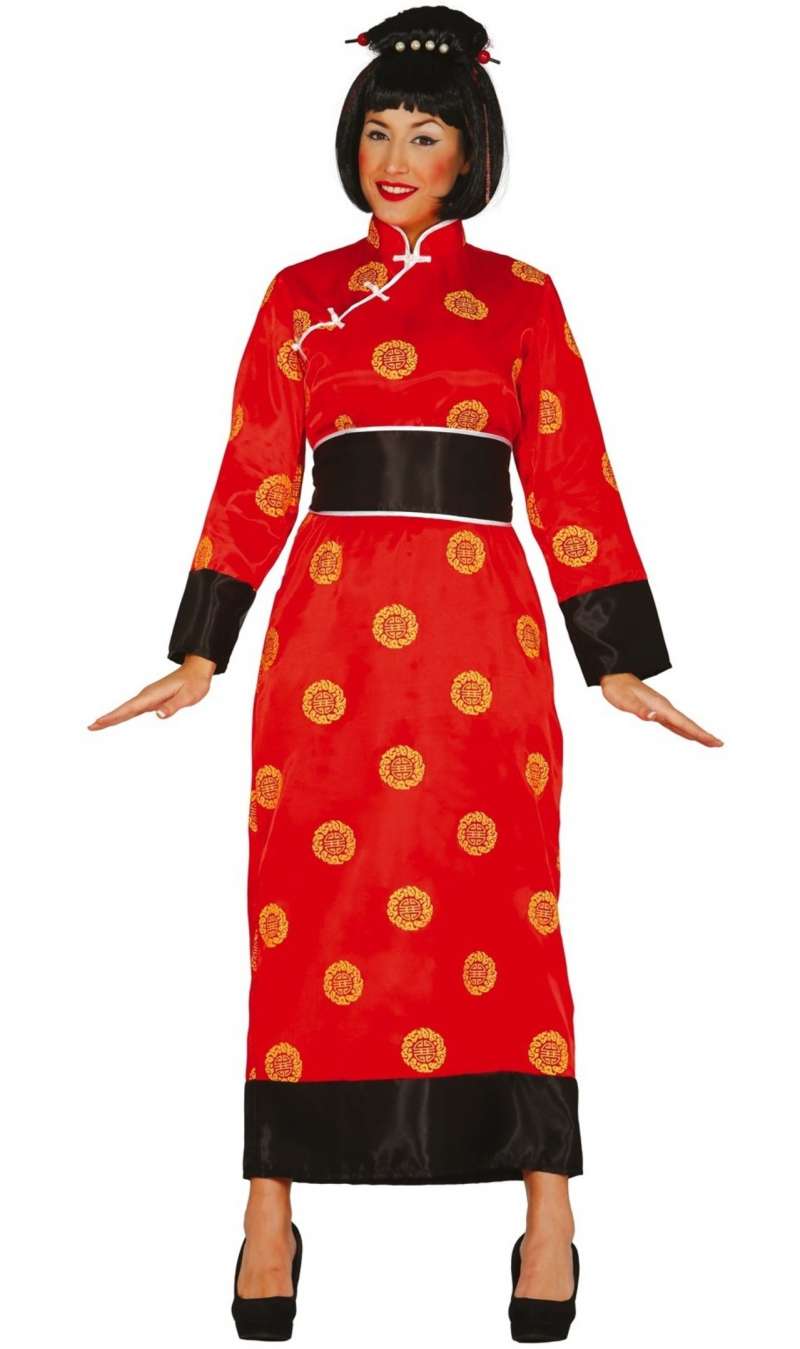 COSTUME VESTITO ABITO TRAVESTIMENTO CARNEVALE ADULTO DONNA GIAPPONESE  GEISHA