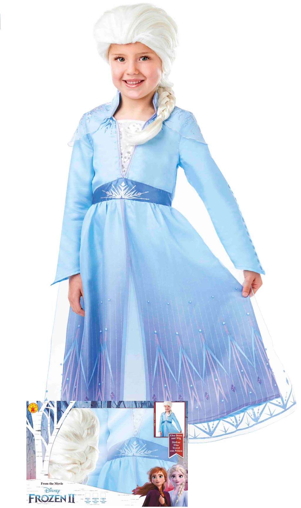 Costume da Elsa™ Frozen 2 con Parrucca per bambine