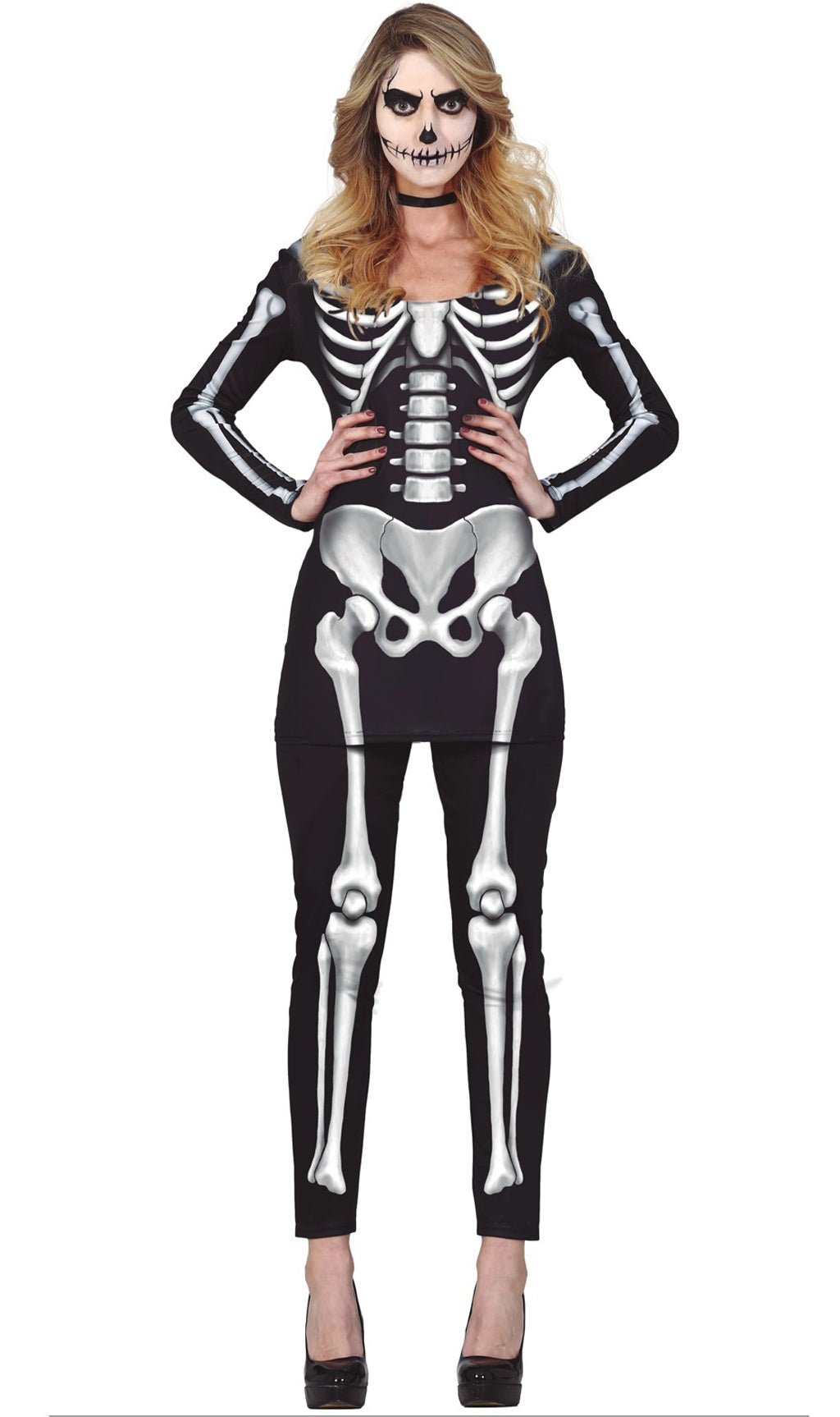 FORMIZON Costume Scheletro Bambino, Vestito Halloween2, Fosforescente con Maschera Teschio, per Party Cosplay 3-10 Anni (M FORMIZON Costume Scheletro Bambino, Vestito Halloween2, Fosforescente con Maschera Teschio, per Party Cosplay 3-10 Anni (M