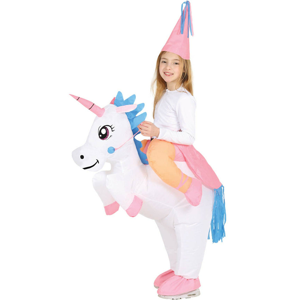 Disfraz de Hada sobre Unicornio Hinchable infantil | Don Disfraz