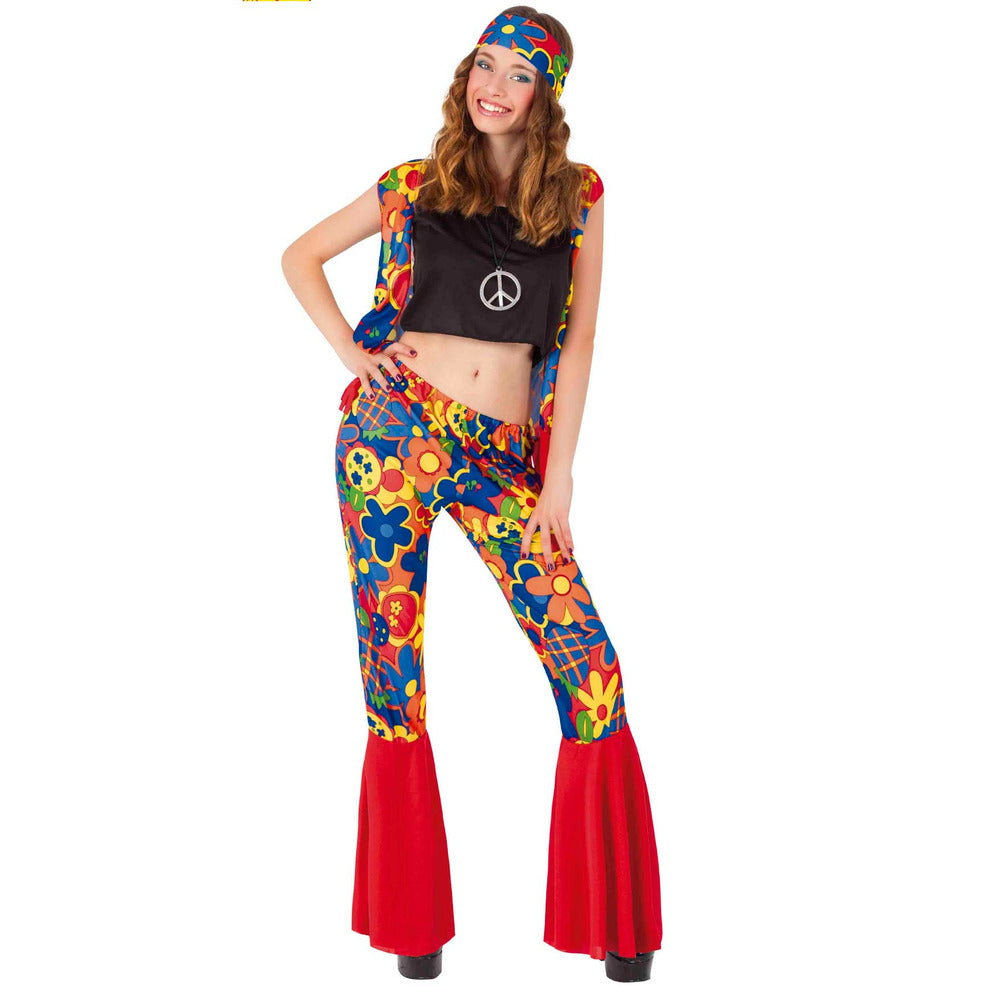 Disfraz de Hippie Colorida para mujer | Don Disfraz