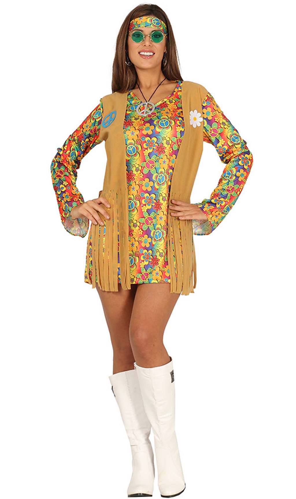 Costume da Hippie Fiori per donna Costumalia by Signor Costume