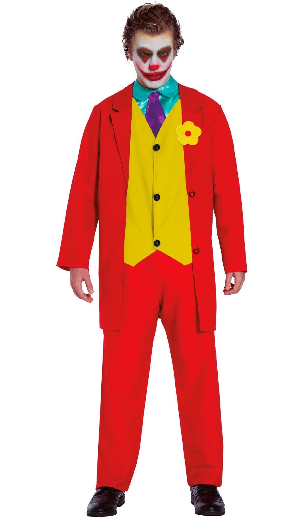Costume da Joker il film abito rosso carnevale adulti vestito cosplay  completo