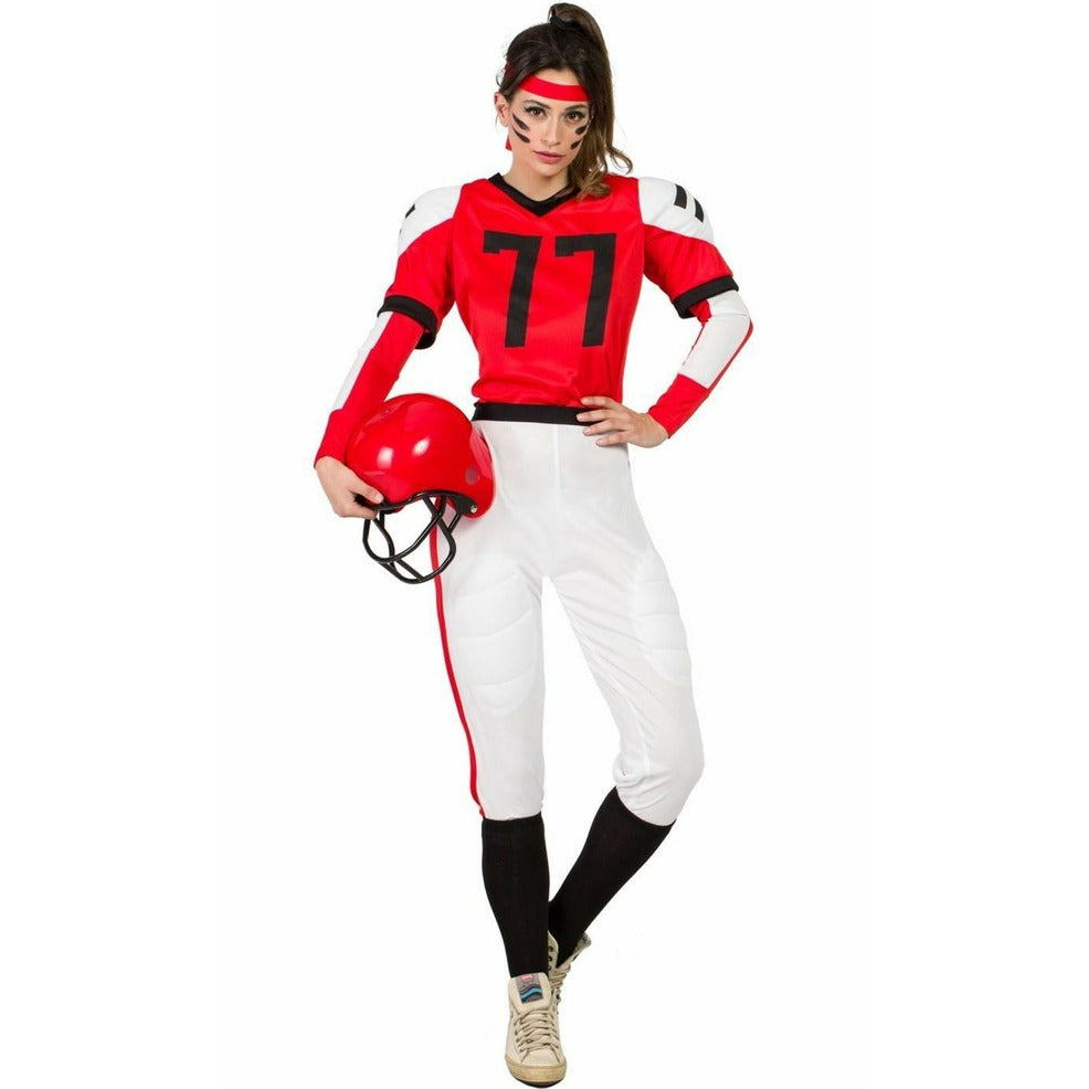 Disfraz de Jugadora de Rugby Rojo para mujer | Don Disfraz