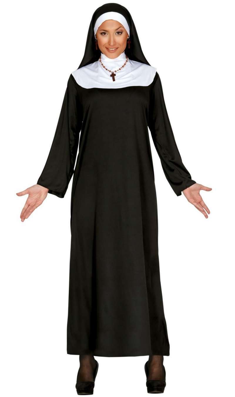 Sintege 3 Costumi Da Suora Di Halloween Da Donna, Include Copricapo, Collana Incrociata E Collare, Accessori Per Vestito Da Donna Adulta, Taglia Unica