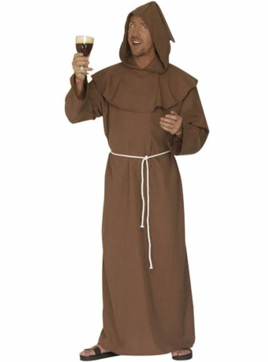 Costume da Monaco Medievale,Costume da Prete,Sacerdote Hooded Robe